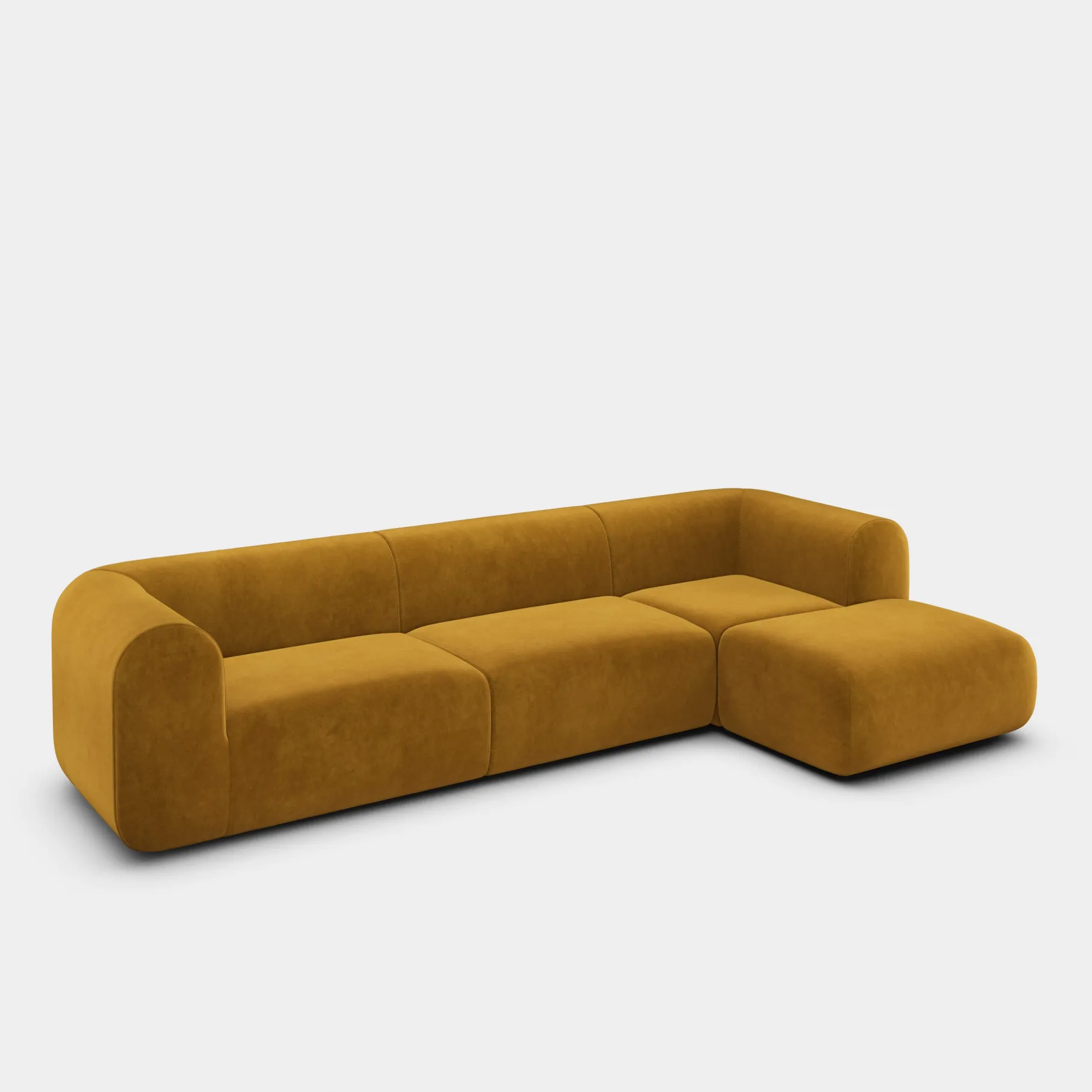 Plump Left Arm & Right Facing Chaise Longue Modular Sofa