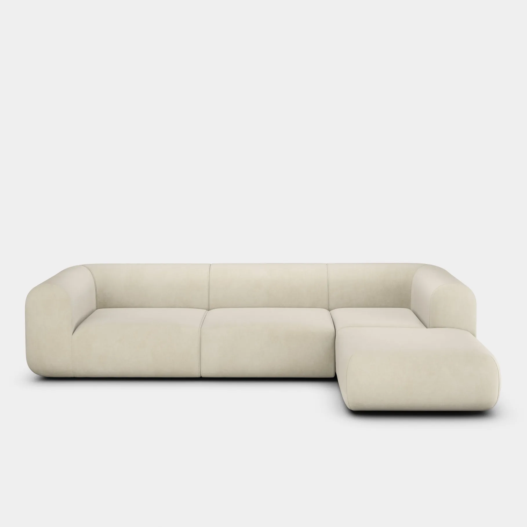 Plump Left Arm & Right Facing Chaise Longue Modular Sofa