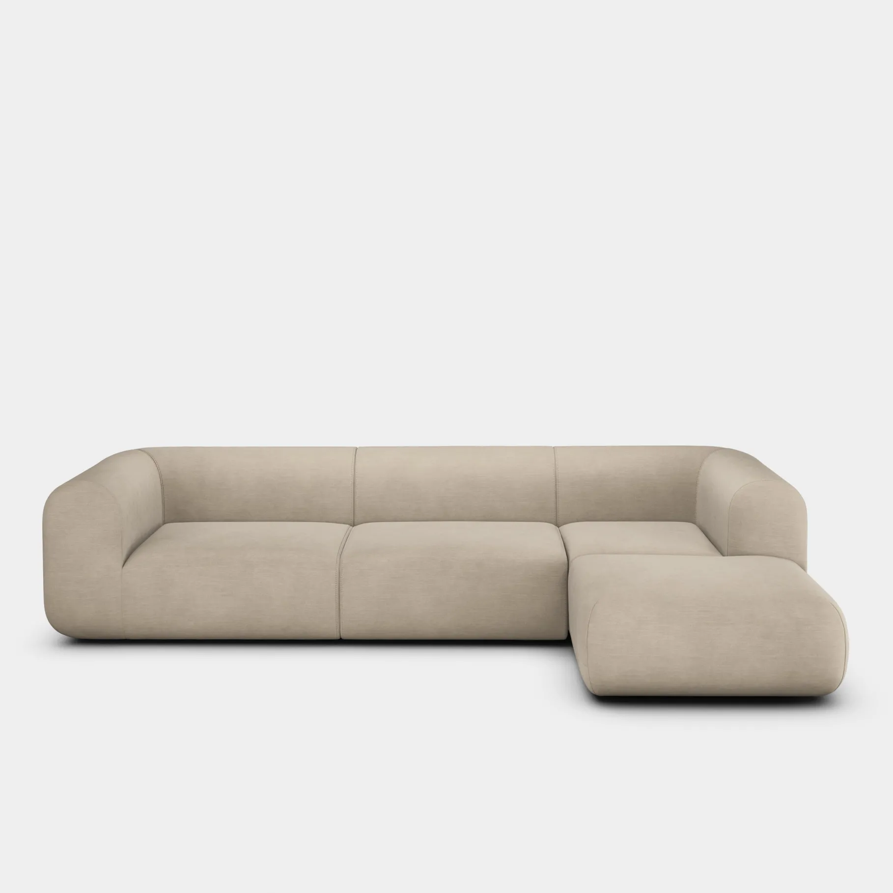 Plump Left Arm & Right Facing Chaise Longue Modular Sofa
