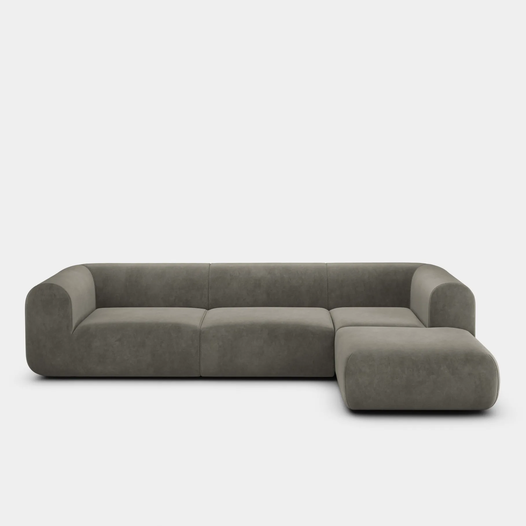 Plump Left Arm & Right Facing Chaise Longue Modular Sofa