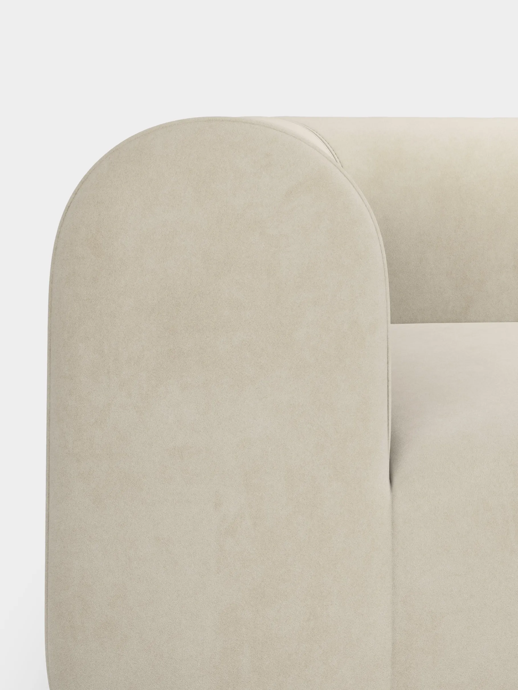 Plump Left Arm Facing Backrest Modular Sofa