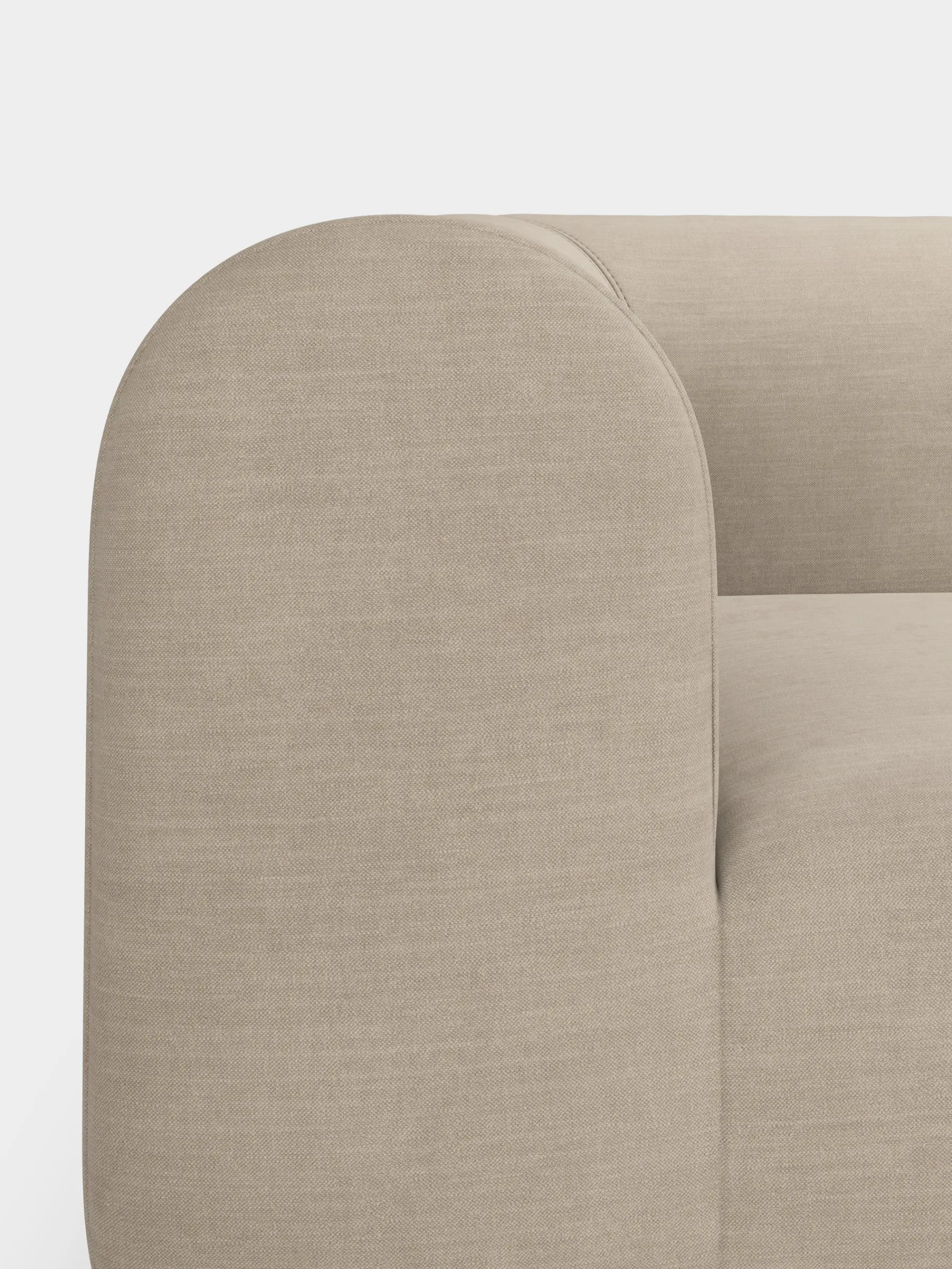 Plump Left Arm Facing Backrest Modular Sofa