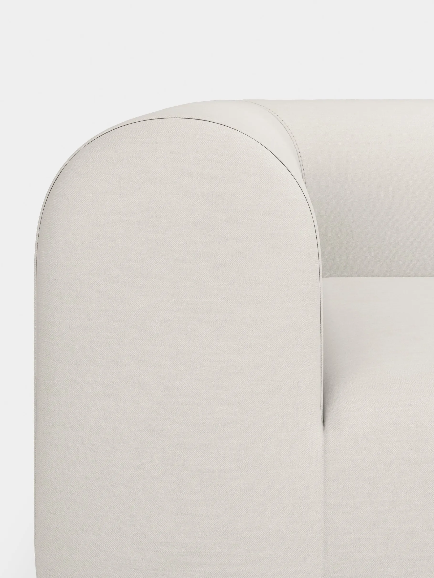 Plump 3-Seater Fixed Sofa