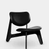 Slab Black Wood Lounge Chair