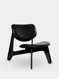 Slab Black Wood Lounge Chair