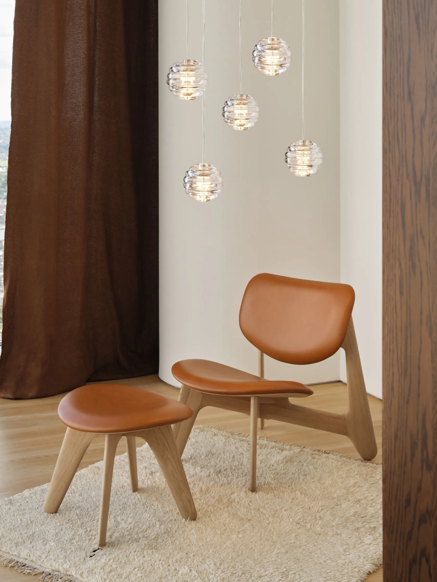 Slab Natural Wood Lounge Chair